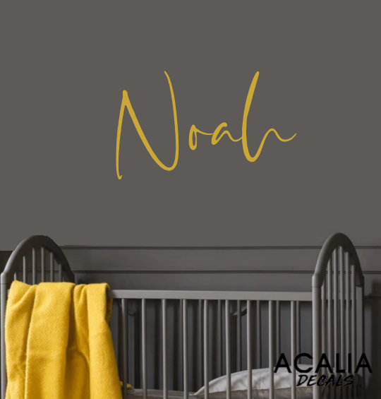 Personalized Name Wall Decal | Custom Baby Name Wall Sticker, Nursery Lettering