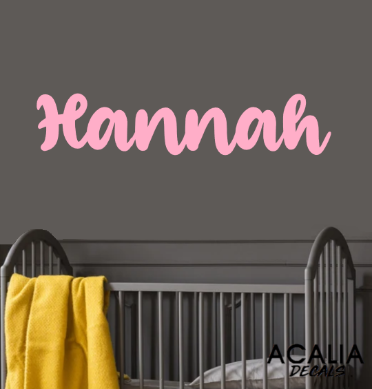 Personalized Name Wall Decal | Custom Baby Name Wall Sticker, Nursery Lettering